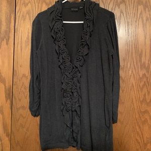 Tribal Cardigan Sweater Dark Gray Size L